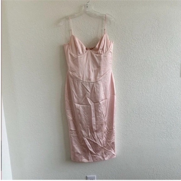 NWT House Of CB Gisele Satin Corset Midi Dress - Picture 3 of 8